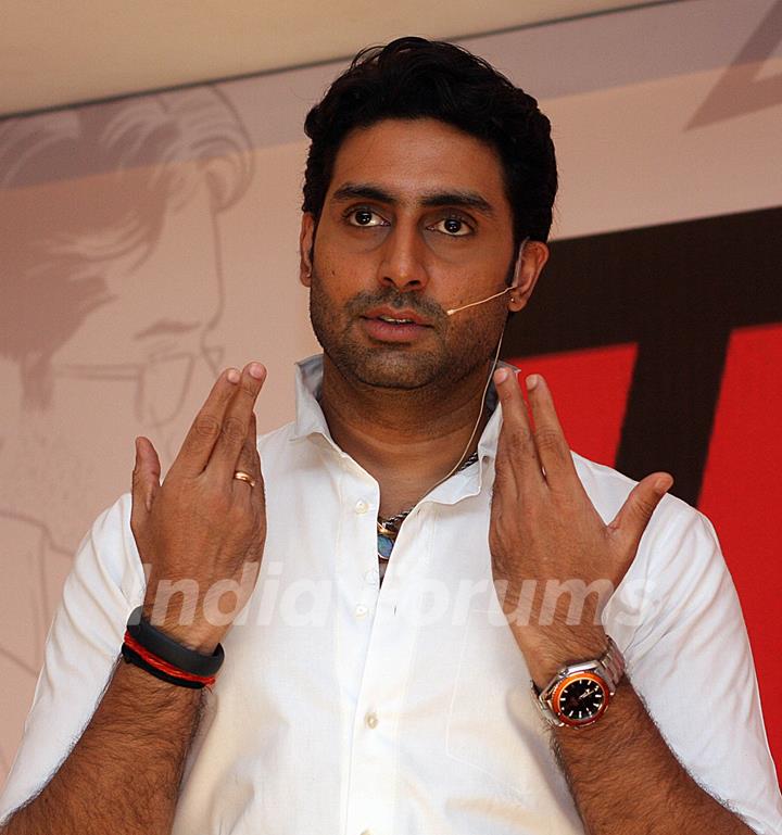 Abhishek Bachchan during the launch of Yomics