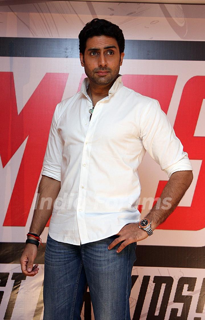 Abhishek Bachchan during the launch of Yomics