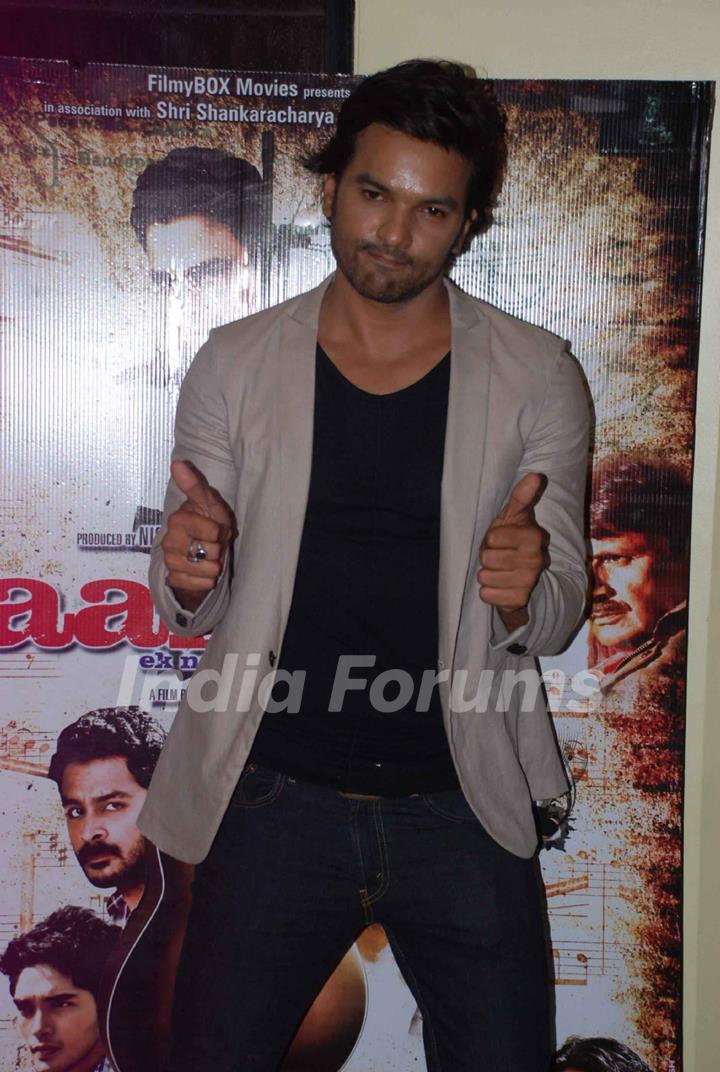 Bollywood celeb at the premiere of the film 'Aalap' in Mumbai. .