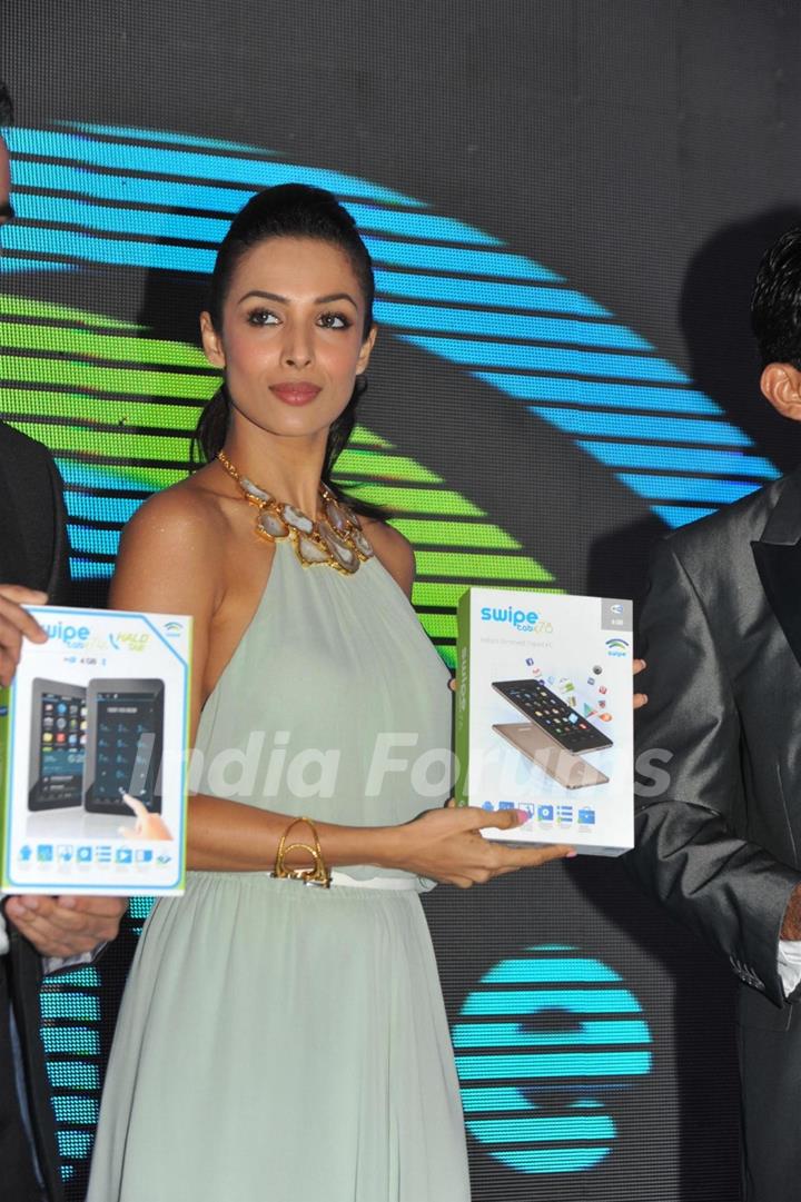 Bollywood actress Malaika Arora Khan Launches India's first 3D Tablet PC of Swipe Telecom's called 3D LIFE held at Taj Mahal Hotel, Mumbai