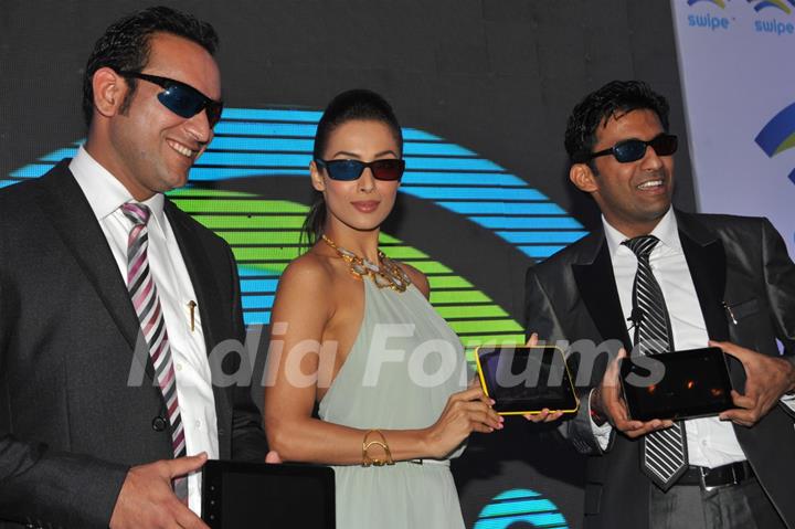 Bollywood actress Malaika Arora Khan Launches India's first 3D Tablet PC of Swipe Telecom's called 3D LIFE held at Taj Mahal Hotel, Mumbai