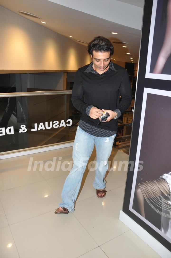 Uday Chopra with Nargis Fakhri and Jugal Hansraj at PVR Cinemas to watch Hollywood film The Dark Knight Rises