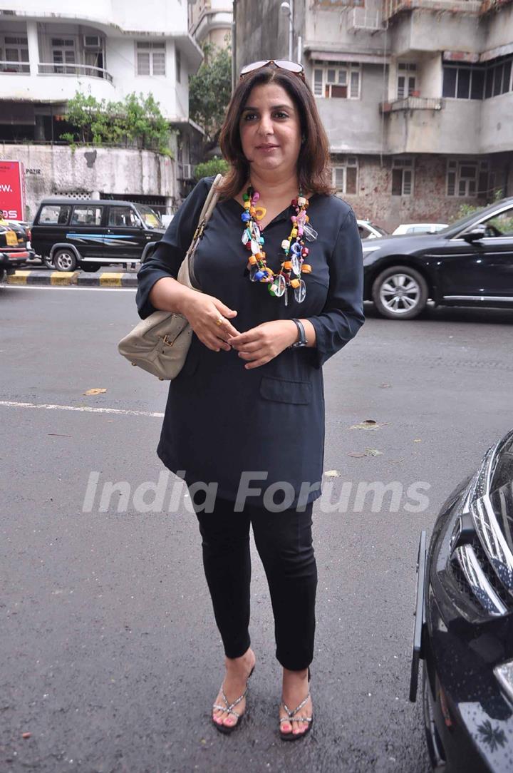 Choreographer-director Farah Khan promoting Joker with Aliens, Mumbai India. .