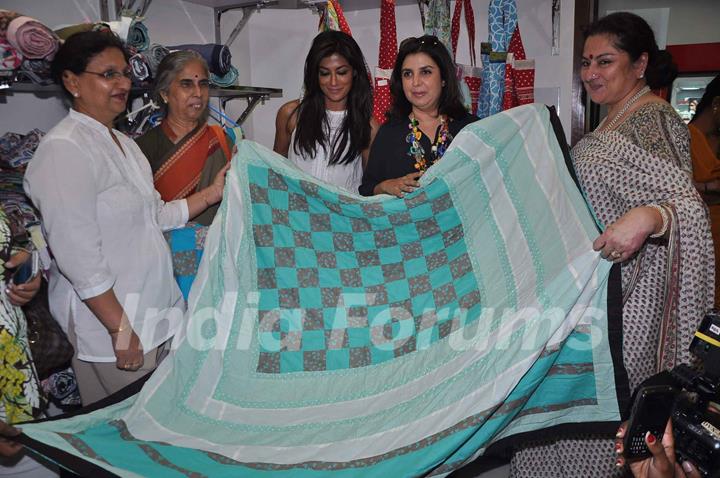 Choreographer-director Farah Khan with Bollywood actress Chitrangada Singh promoting Joker with Aliens, Mumbai India. .