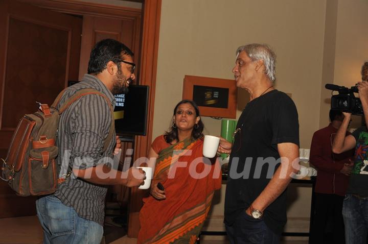 Bollywood Directors Sudhir Mishra & Anurag Kashyap at Press Conference of Large Short Film in JW Marriott, Mumbai