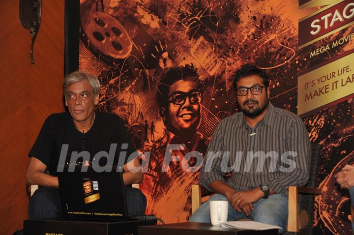 Bollywood Directors Sudhir Mishra & Anurag Kashyap at Press Conference of Large Short Film in JW Marriott, Mumbai