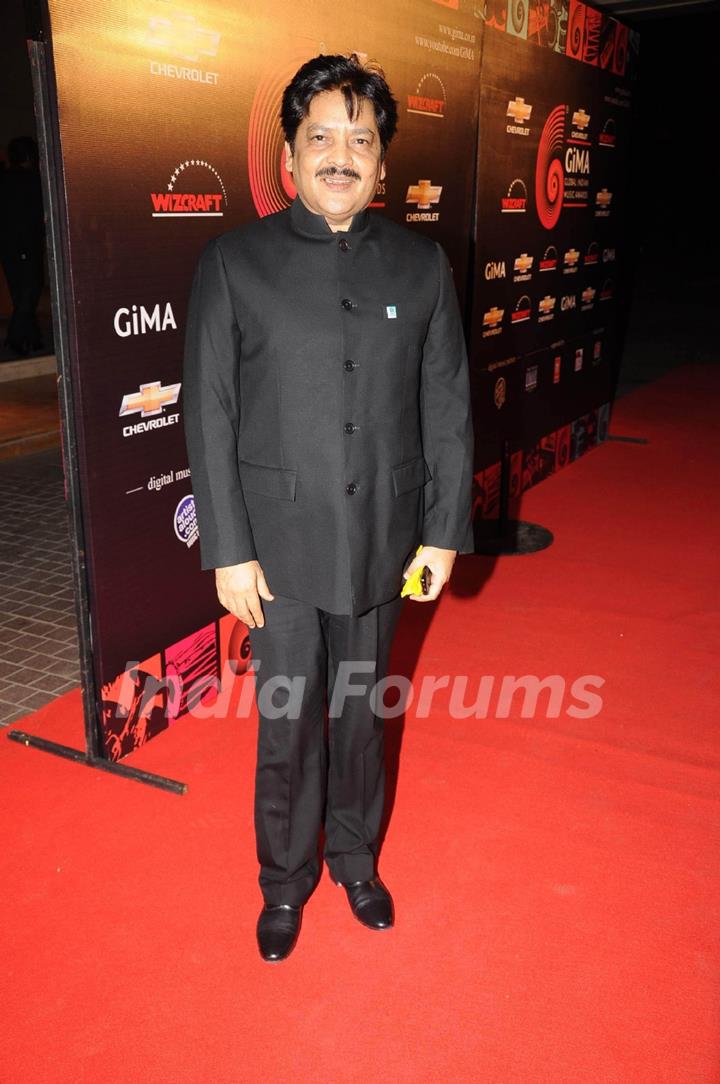 Indian singer Udit Narayan at Global Indian Music Awards red carpet in J W Marriott, Mumbai. .