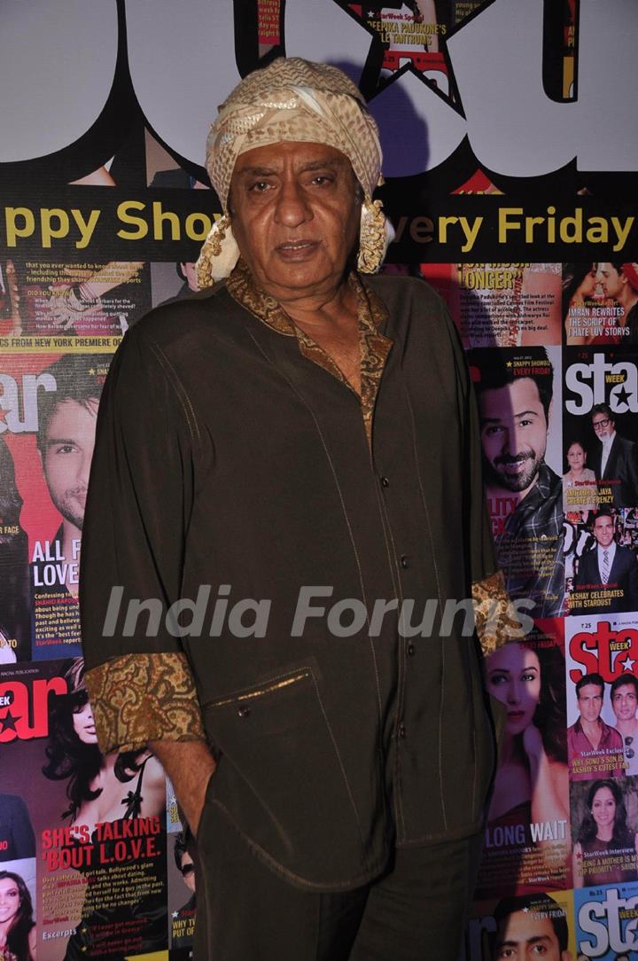 Bollywood actor Ranjeet at the of launch Starweek India's Most Stylish Issue at Vie Lounge. .