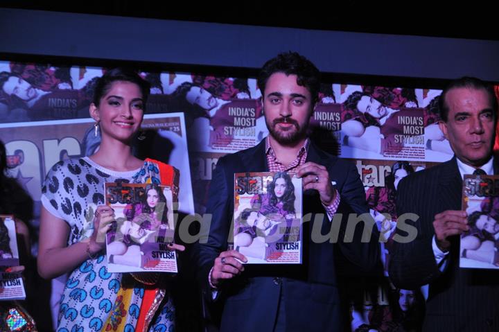 Actors Imran Khan and Sonam Kapoor at the 3rd Anniversary celebrations of magazine Star Week at Vie Lounge in Juhu, Mumbai