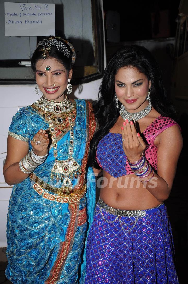 Actress Veena Malik attended the Dahi Handi as part of the Janmashtami celebrations in Mumbai. .