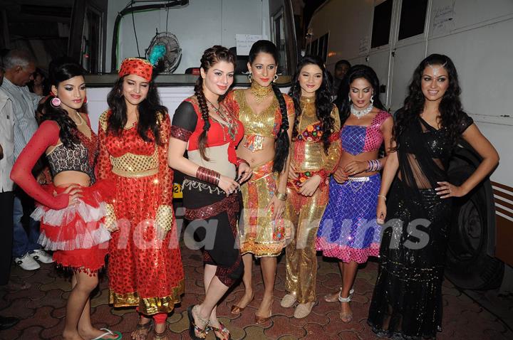 Actress Veena Malik attended the Dahi Handi as part of the Janmashtami celebrations in Mumbai. .