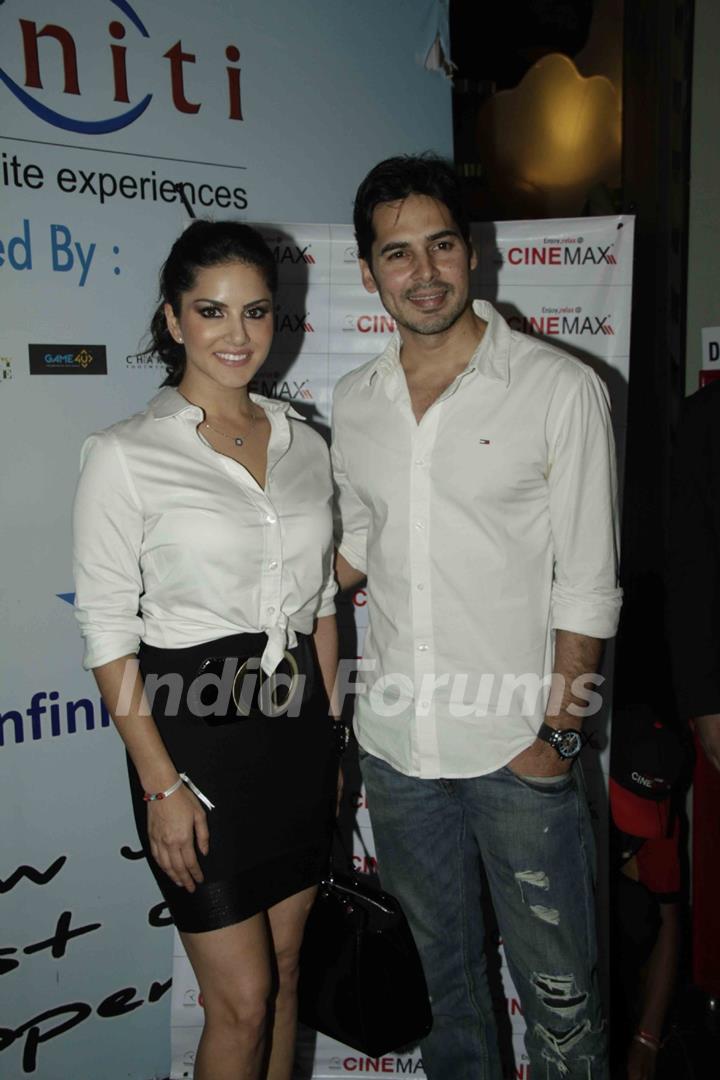 Sunny Leone visits Cinemax in Mumbai