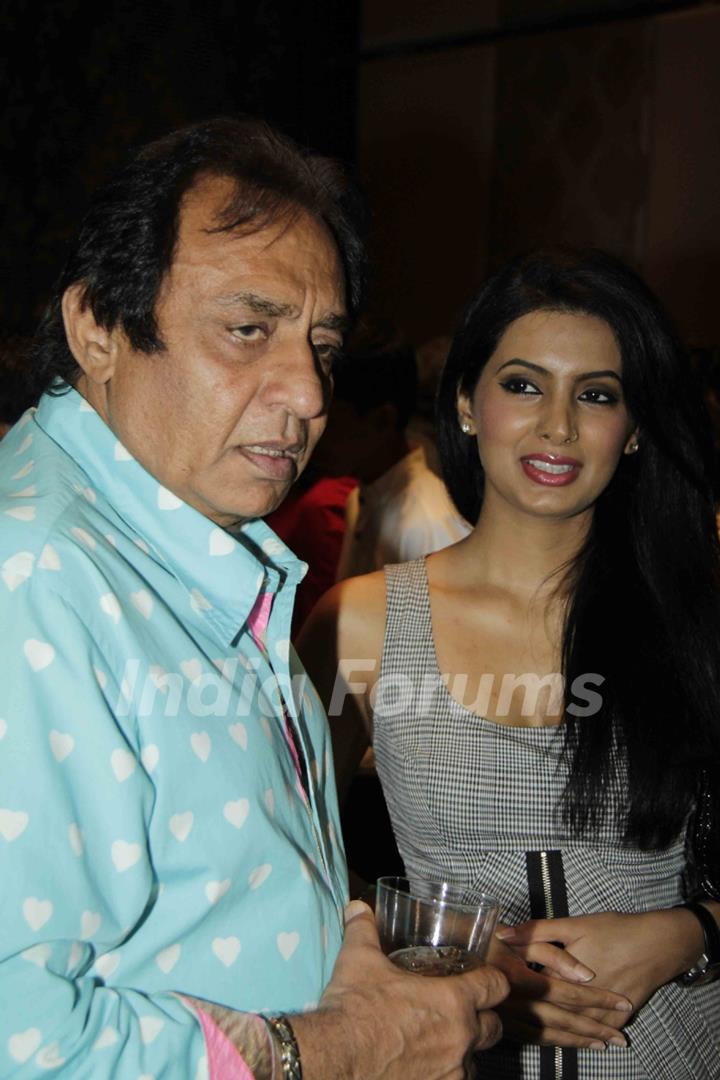 Ranjeet with Geeta Basra at Dhoot family dinner in honour of Mr. Niranjan Hiranandani