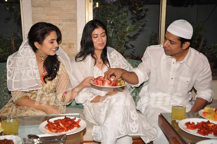 Cast of Gangs of Wasseypur - 2 at a Iftar party in Bandra, Mumbai. .