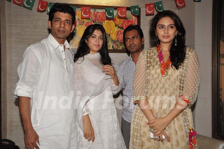 Cast of Gangs of Wasseypur - 2 at a Iftar party in Bandra, Mumbai. .