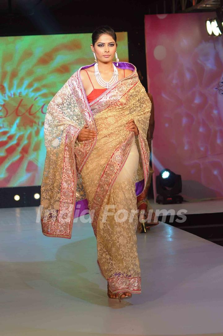 Model walks the ramp for HVJ Fashion Show. .