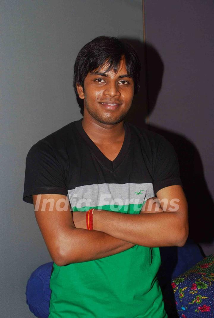 Indian idol finalist Amit Kumar poses during the song Recording 'Indian Idol The Fabulous Four' in Mumbai on Friday, 24 August 2012. .