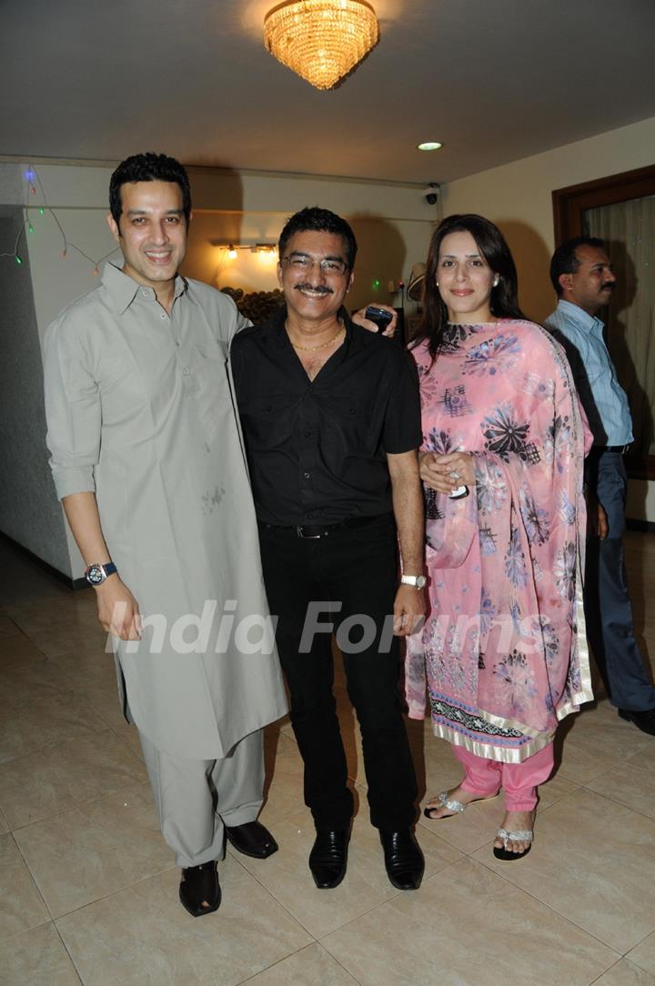 Khalid with his wife & Bharat Godambe at Dorris Godambe sets up a surprise party for Bharat Godambe