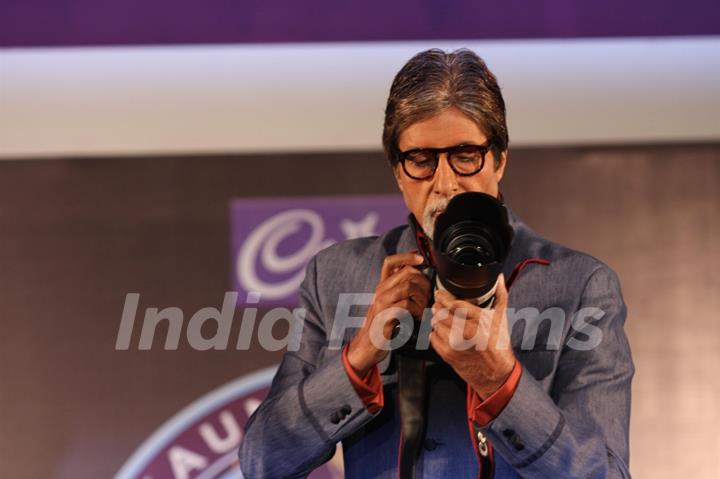 Amitabh Bachchan at the press conference of Kaun Banega Crorepati at Hotel JW Marriott