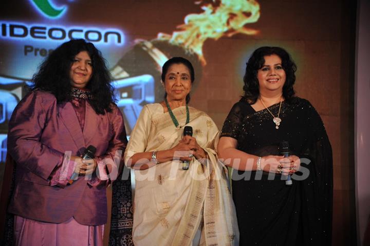 Abida Parveen, Asha Bhosle & Runa Laila at Launch of reality musical show of Sur- Kshetra