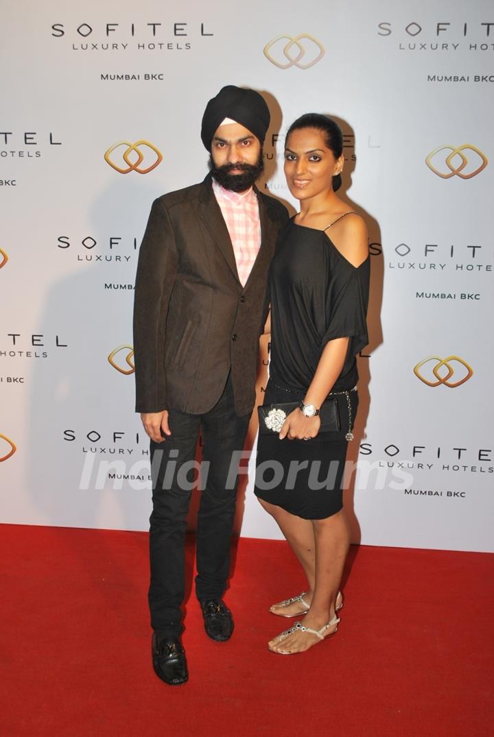 A.D Singh with wife Puneet at Grand Launch Party of Sofitel Mumbai BKC