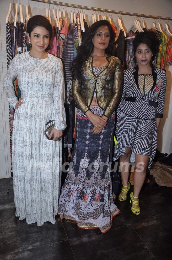 Bollywood actress Tisca Chopra and Richa Chaddha at The Dressing Room in Juhu, Mumbai. .