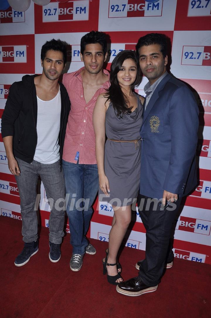 Bollywood director Karan Johar and the star cast of 'Student Of The Year' celebrate teachers day with 92.7 Big FM. .