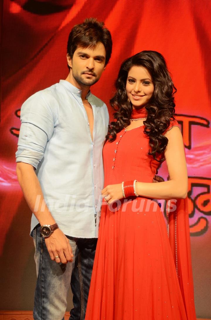 Tv actor Raqesh Vashisht and Aamna Sharif on the set's of Hongey Judaa Na Hum. .