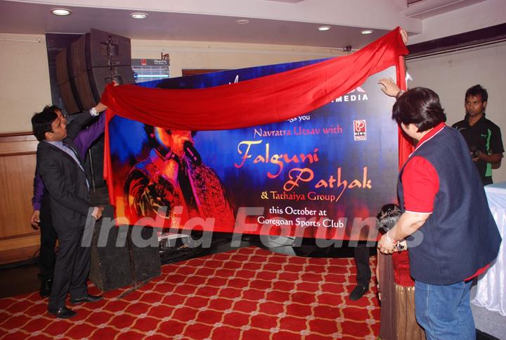 Singer Falguni Pathak at navratri press meet by Mangal Entertainment and 3rs Rock Multimedia at Goregaon. .