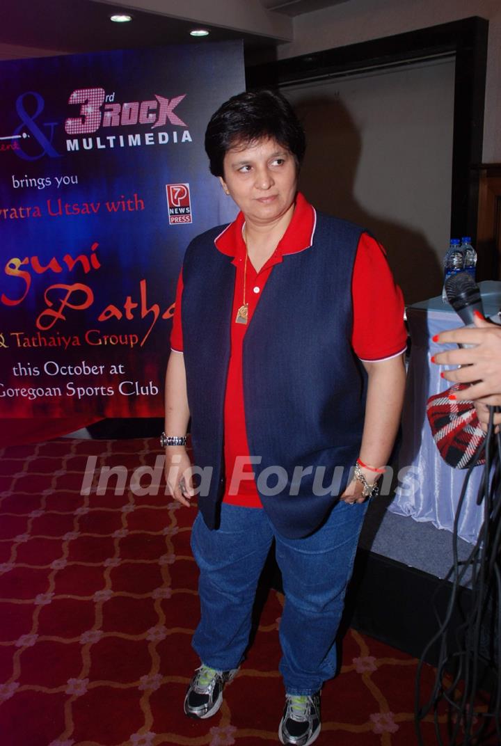 Singer Falguni Pathak at navratri press meet by Mangal Entertainment and 3rs Rock Multimedia at Goregaon. .