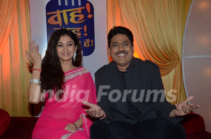 Shri. Shailesh Lodha and Neha Mehta at SAB TV's new show luanch Waah! Waah!! Kya Baat Hai!!!