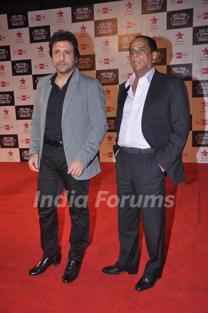 Govinda and Pahlaj Nihalani at BIG Star Young Entertainment Awards