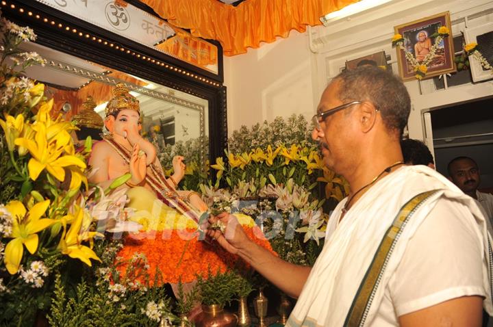 Nana Patekar celebrating Ganesh Chaturthi