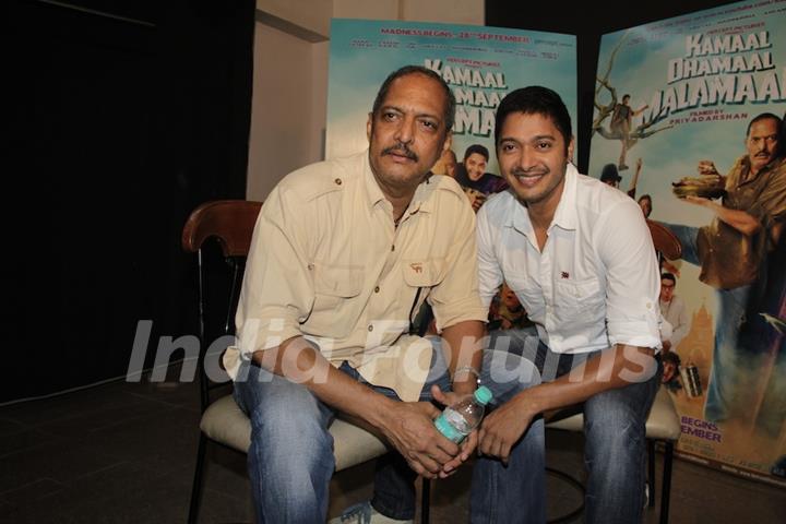 Nana Patekar and Shreyas Shoots for Kamaal Dhamaal Malamaal