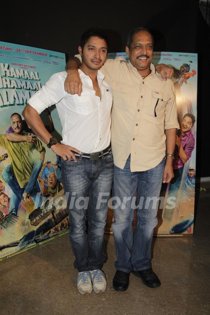 Nana Patekar and Shreyas Shoots for Kamaal Dhamaal Malamaal