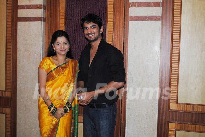 Sushant Singh Rajput and Ankita Lokhande at some event