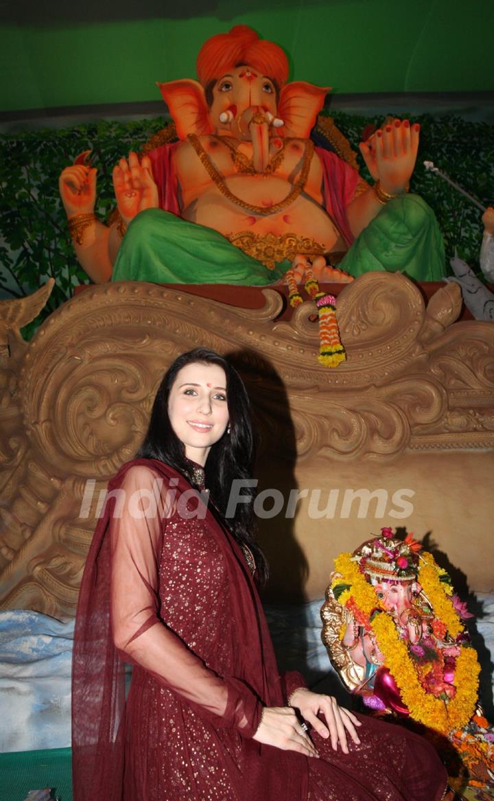 Celeb visits Green Ganesha Pandal