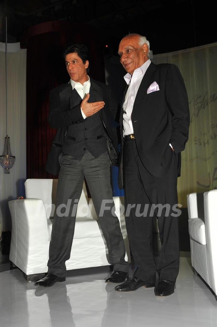 Yash Raj Chopra celebrating  his 81st birthday with Shah Rukh Khana