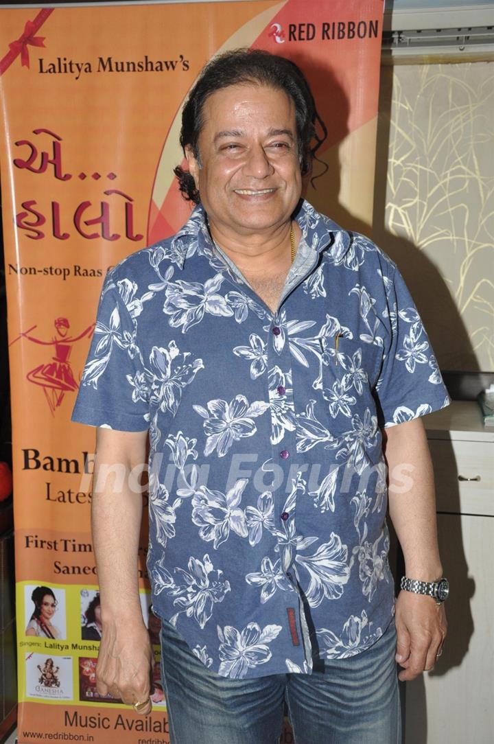 Singer Anup Jalota at the Launch of Garba album 'Aye Halo' in Hotel Orritel West in Mumbai.