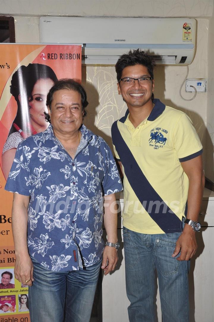 Singers Shaan and Anup Jalota at the Launch of Garba album 'Aye Halo' in Hotel Orritel West in Mumbai.