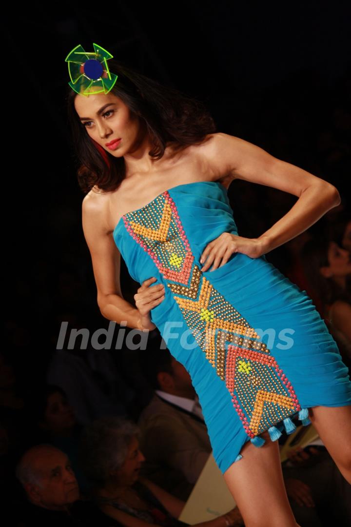 Designer Surily Goel, Wills Lifestyle India Fashion Week -2013, In New Delhi (Photo: IANS/Amlan)
