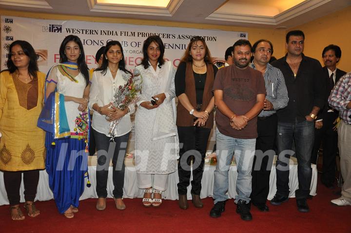 Actress Amrita Rao and others at Free Eye Check Up Camp which was jointly organized by Western India Film Producers Association and Lions Club Of Millennium in Mumbai.