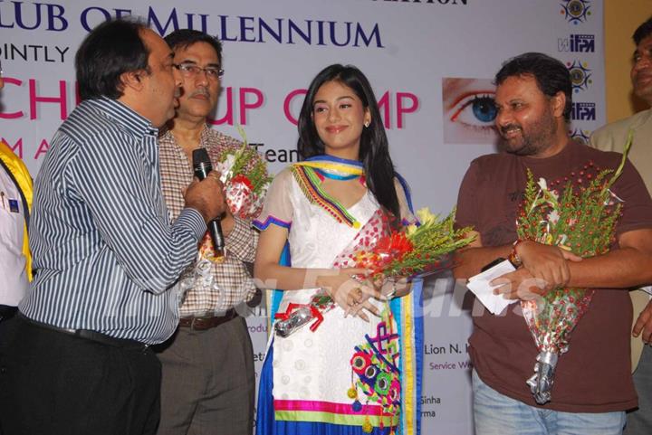 Bollywood actress Amrita Rao at the launch of Free Eye Check-Up Campaign jointly organised by Western India Film Producers Association & Lions Club of Millennium in Mumbai.