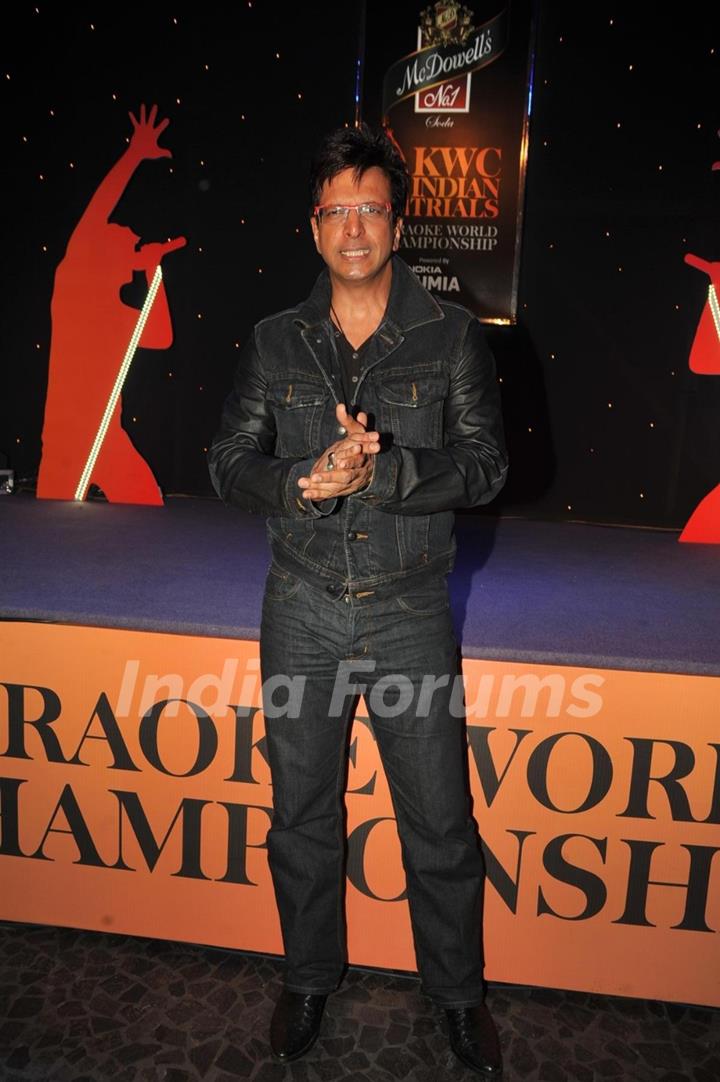 Bollywood actor Jaaved Jaaferi at The Indian Grand Finale Of The McDowell's No.1 Karaoke World Championship at Phoenix Mills in Mumbai.