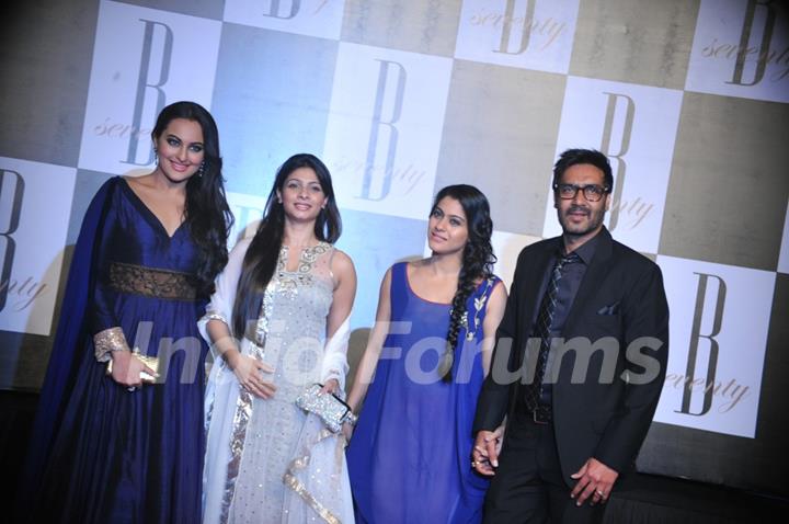 Sonakshi Sinha, Tanisha Mukherjee, Kajol and Ajay Devgan at Amitabh Bachchan's 70th Birthday Party