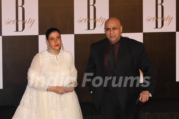 Puneet Isaar with wife at Amitabh Bachchan's 70th Birthday Party at Reliance Media Works in Filmcity