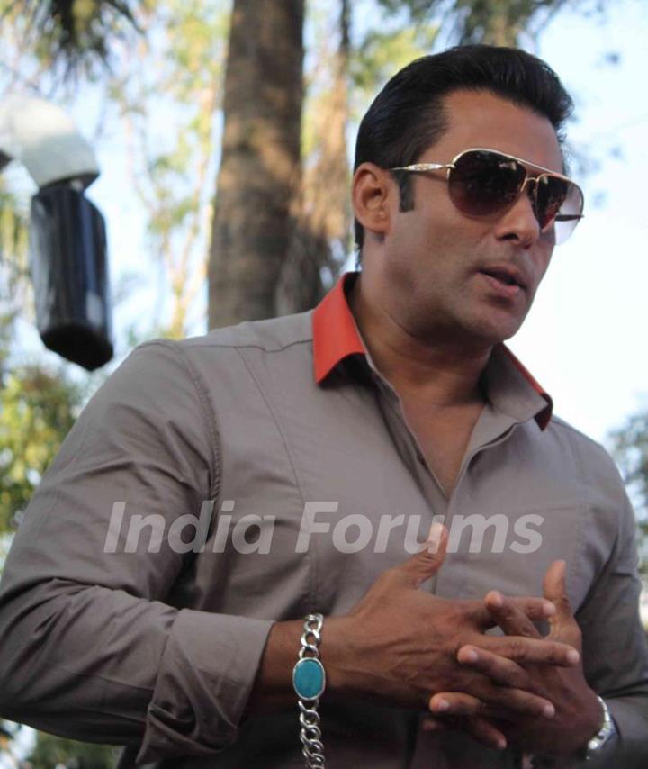 Bollywood actor Salman Khan at the launch of India's first ever reality TV tour in Mumbai.