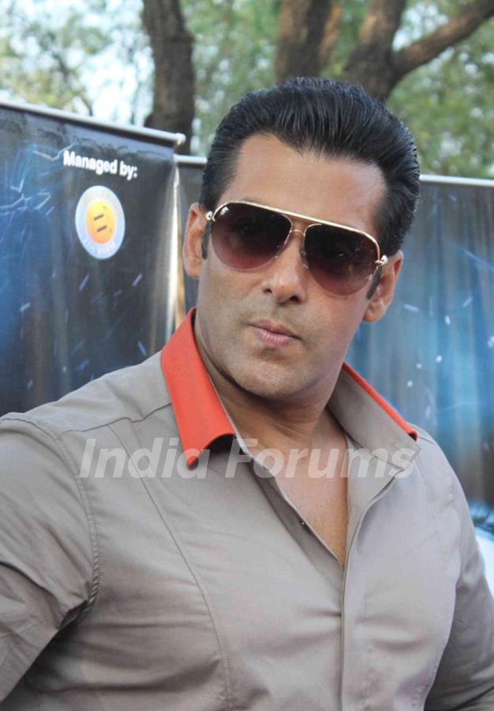 Bollywood actor Salman Khan at the launch of India's first ever reality TV tour in Mumbai.