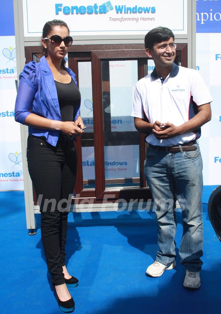 Tennis player Sania Mirza at Fenesta Open National Tennis Championship Tournament, in New Delhi (Photo IANS/Amlan)