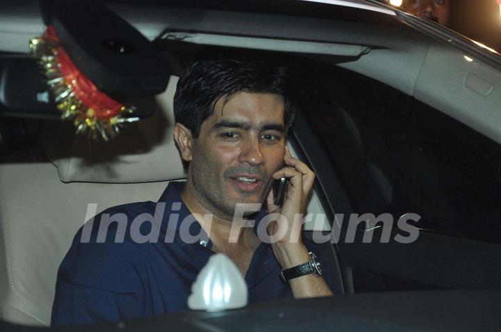 Designer Manish Malhotra at Saif Ali Khan and Kareena Kapoor Sangeet Ceremony at their new house in Bandra, Mumbai.